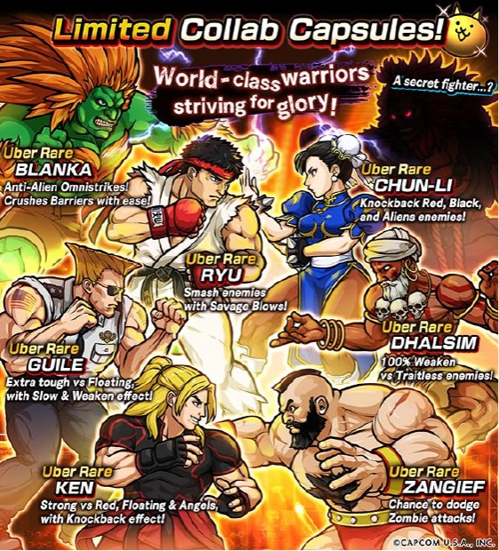 Battle Cats Street Fighter V collaboration goes live! GamerBraves