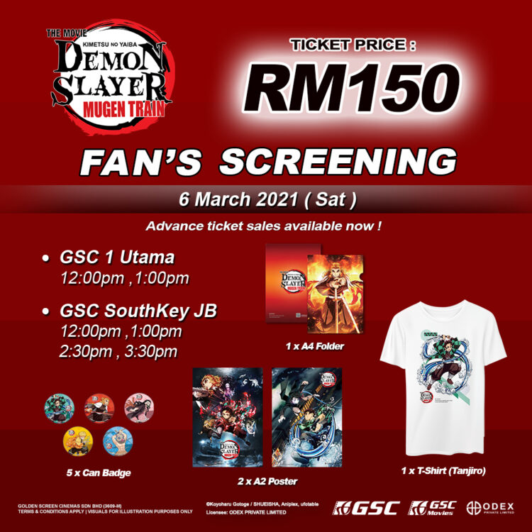 GSC reveals showtimes for Demon Slayer Mugen Train GSC reveals showtimes for Demon Slayer Mugen Train